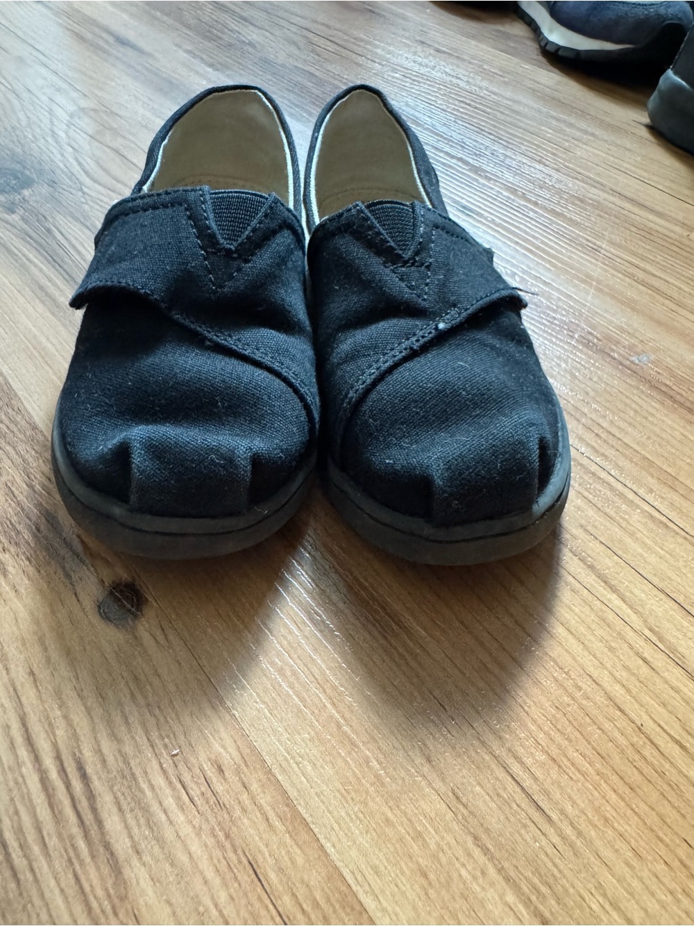 Toms Black Kids Canvas Moccasins
